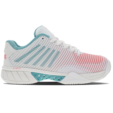 KSwiss Tennis Shoes Hypercourt Express 2 Clay/Sand Court White/Light Blue/Pink Ladies